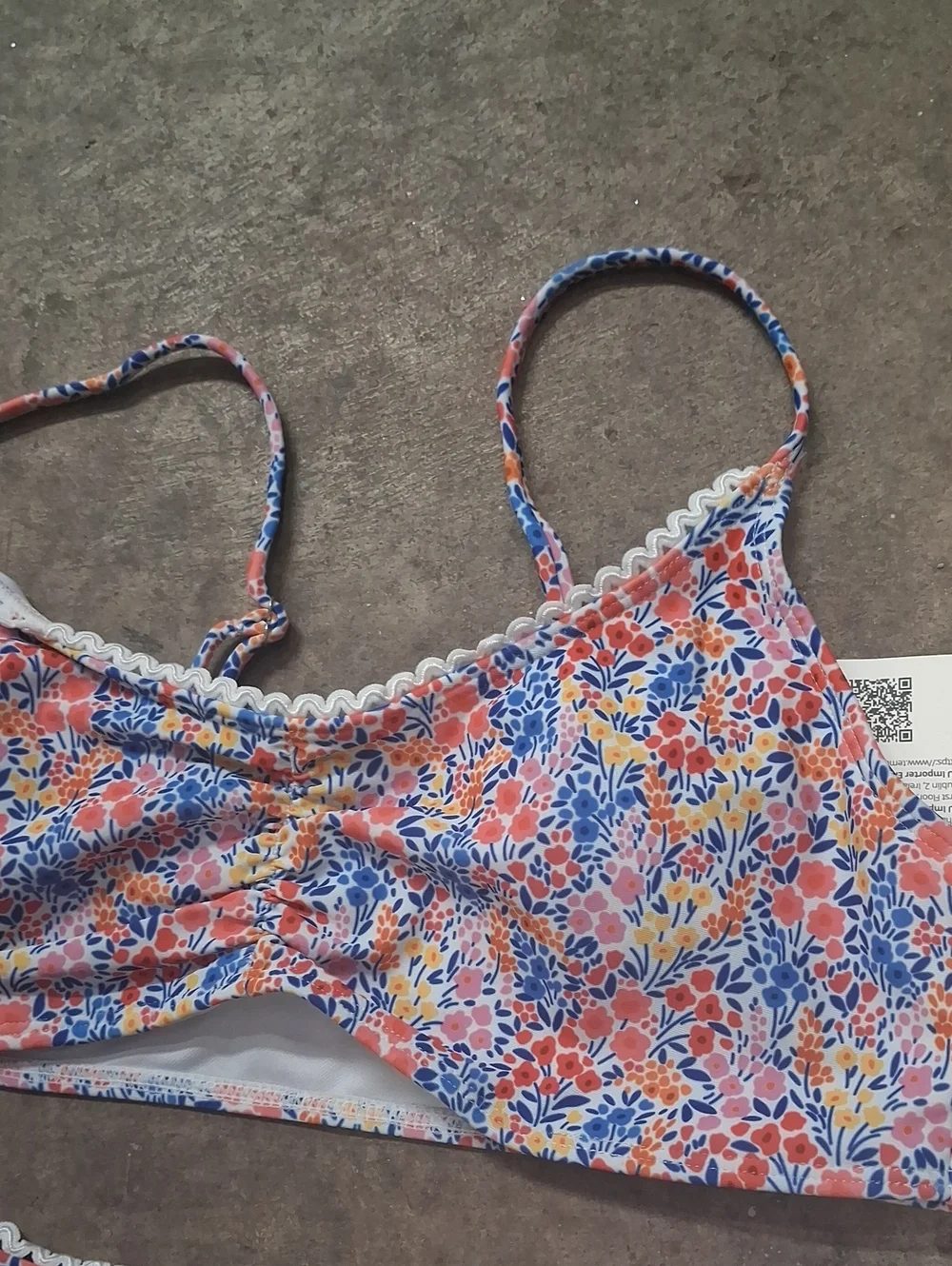 NWT Womens Floral Two-Piece Swim Set - Pink & Blue